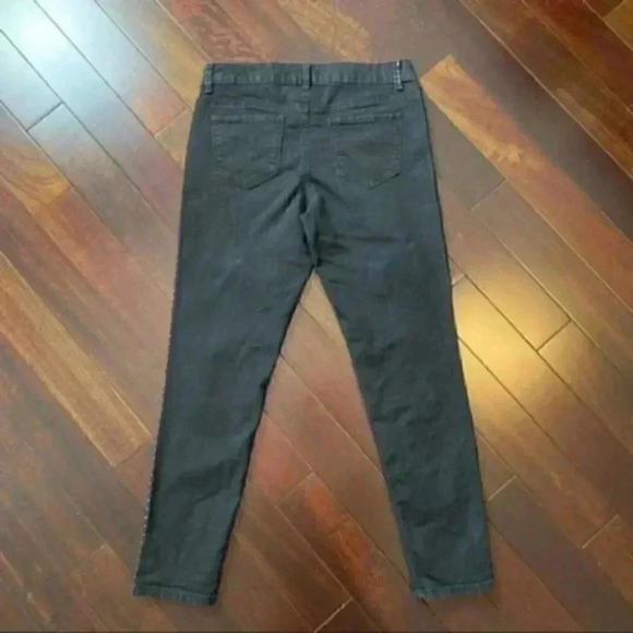 Evermore Skinny Jeans Side Studded Ankle Cropped Black Denim Size 29 7 - Picture 13 of 15